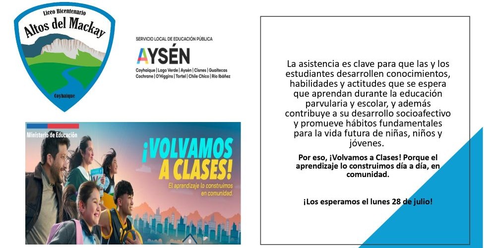 Retorno a clases segundo semestre 2025
